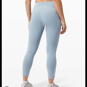 Lululemon invigorate high rise crop 23” chambray color